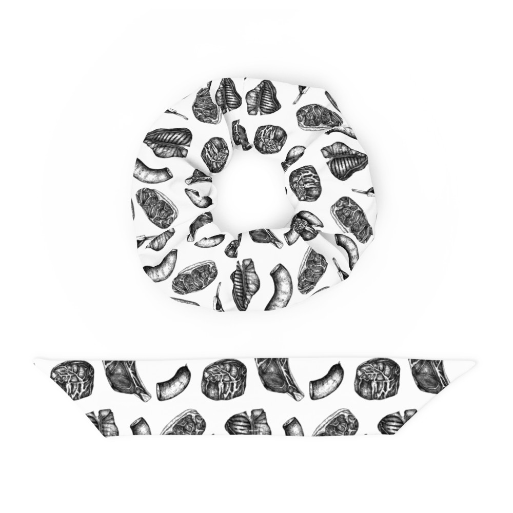 Meaty White Scrunchie